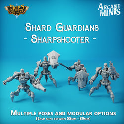 3D Printed Sordane Publishing Arcane Minis Shard Guardians Sharpshooter Set Shard Guardian Set 28 32mm D&D (Online Only)