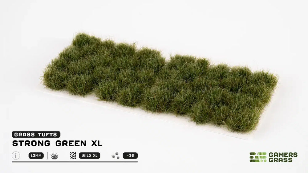 Gamers Grass | Grass Tuft XL (12mm) | Strong Green (ONLINE ORDER ONLY)
