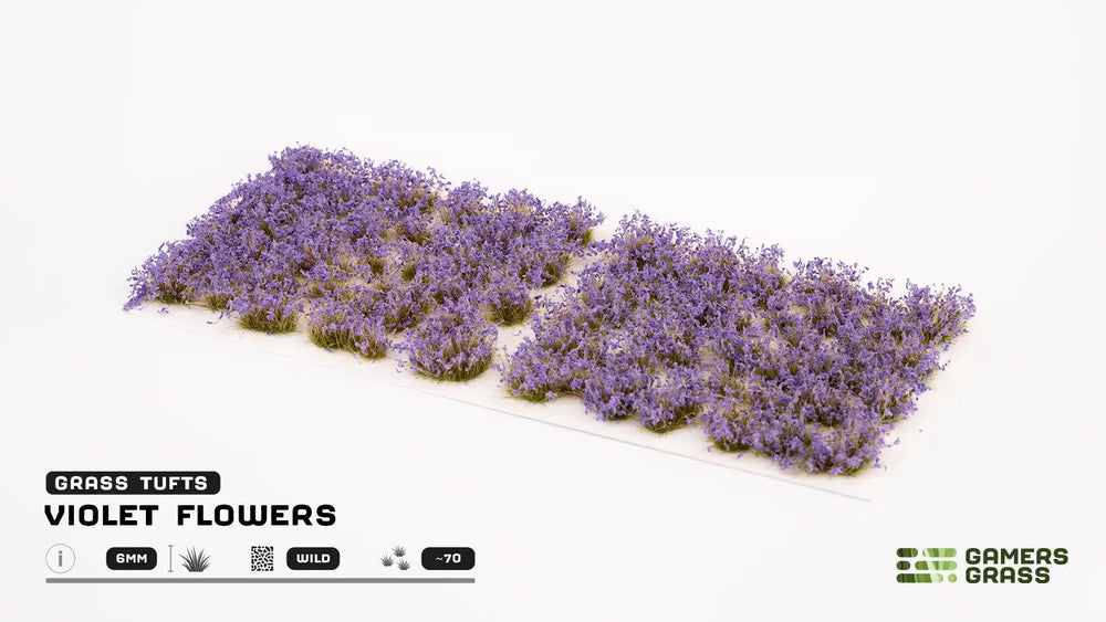 Gamers Grass Tufts: Violet Flowers- Wild (ONLINE ORDER ONLY)