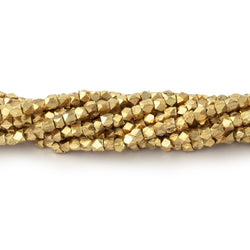 Shiny Brass Faceted Nugget Beads on an 8 inch Strand (ONLINE ORDER ONLY)