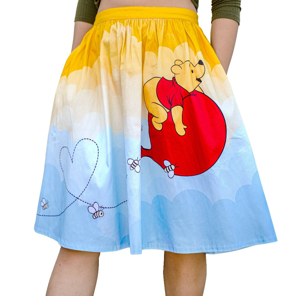 Stitch Shoppe by Loungefly: Disney Winnie the Pooh - Balloon Clouds "Sandy" Skirt with Pockets (ONLINE ORDER ONLY)