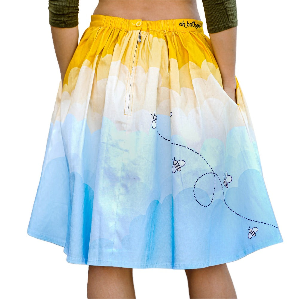 Stitch Shoppe by Loungefly: Disney Winnie the Pooh - Balloon Clouds "Sandy" Skirt with Pockets (ONLINE ORDER ONLY)