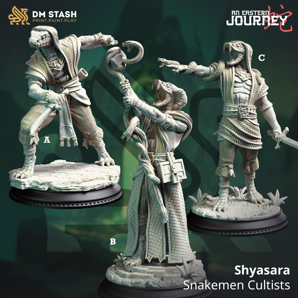 Shyasara, Snakemen Cultists (Yuan-ti Commander, Sorcerer & Assassin) (Online Only)