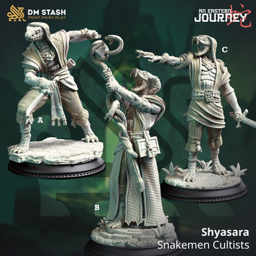 Shyasara, Snakemen Cultists (Yuan-ti Commander, Sorcerer & Assassin) (Online Only)