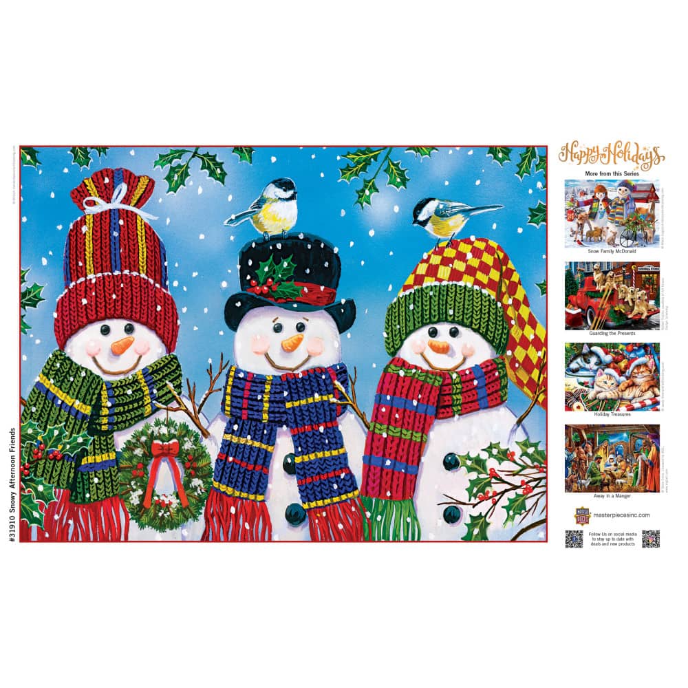 Happy Holidays - Snowy Afternoon Friends 300 Piece EZ Grip Jigsaw Puzzle