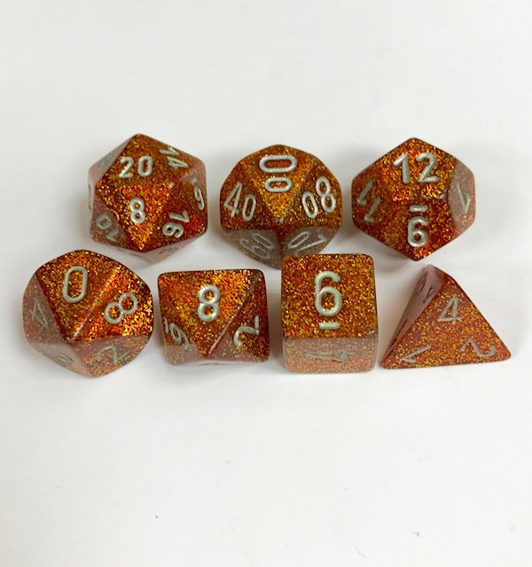 Chessex: Polyhedral Glitter Dice sets (Online Order Only)
