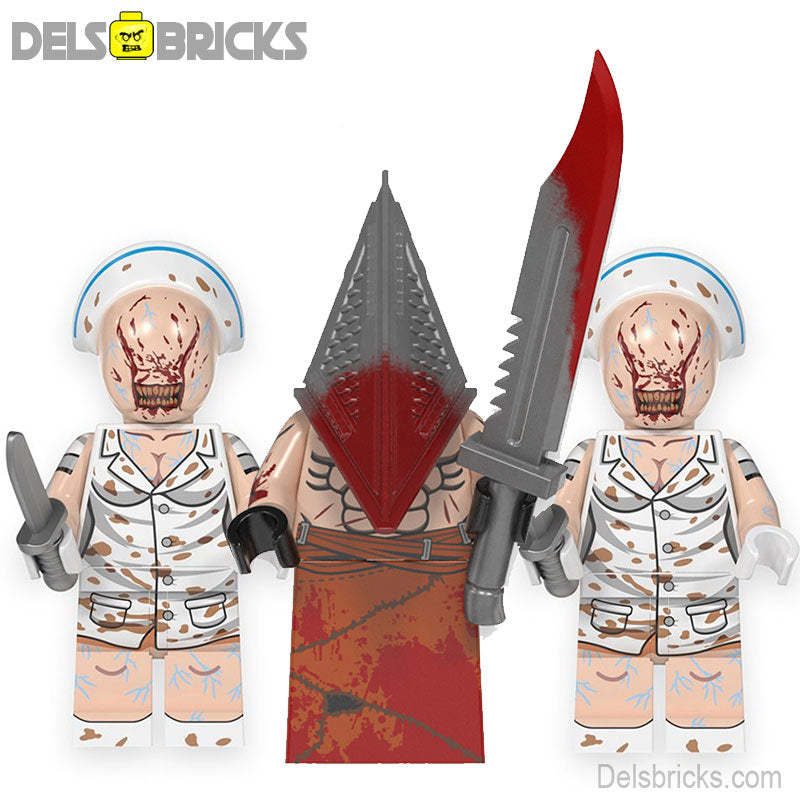 Silent Hill Red Pyramid Head & Nurses Set of 3 Lego Horror Minifigures (ONLINE ORDER ONLY)