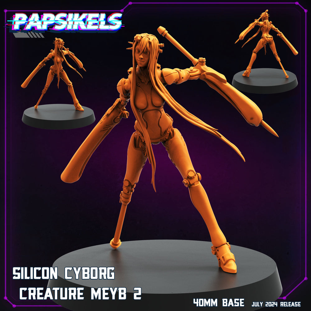 3D Printed Papsikels Silicon Cyborg Creature Set July 2024 Cyberpunk 28mm 32mm (Online Only)
