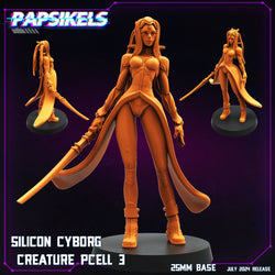 3D Printed Papsikels Silicon Cyborg Creature Set July 2024 Cyberpunk 28mm 32mm (Online Only)