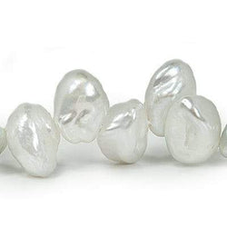 Silvery White Top Drill Keshi Freshwater Pearl (ONLINE ORDER ONLY)