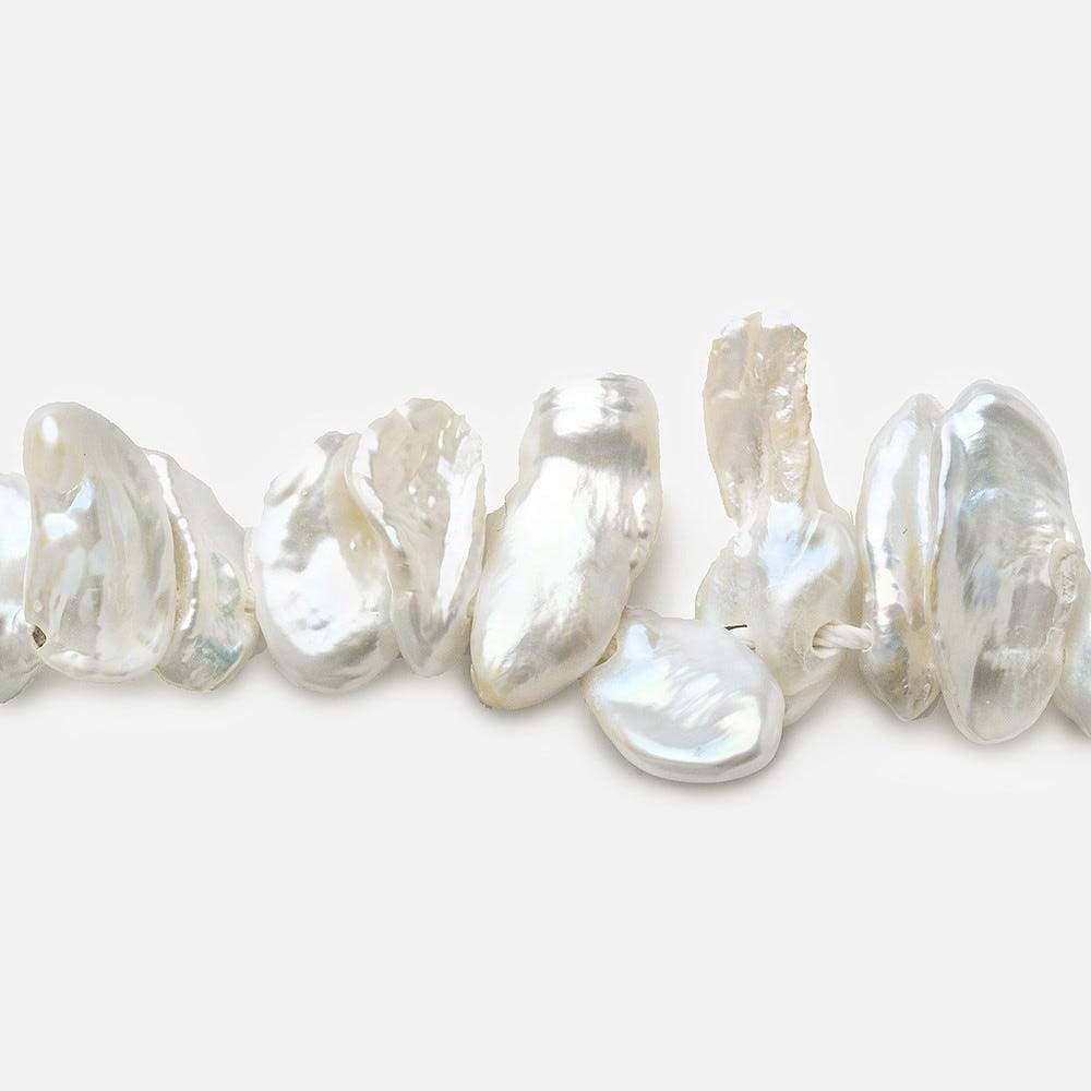 Silvery White Top Drill Keshi Freshwater Pearl (ONLINE ORDER ONLY)