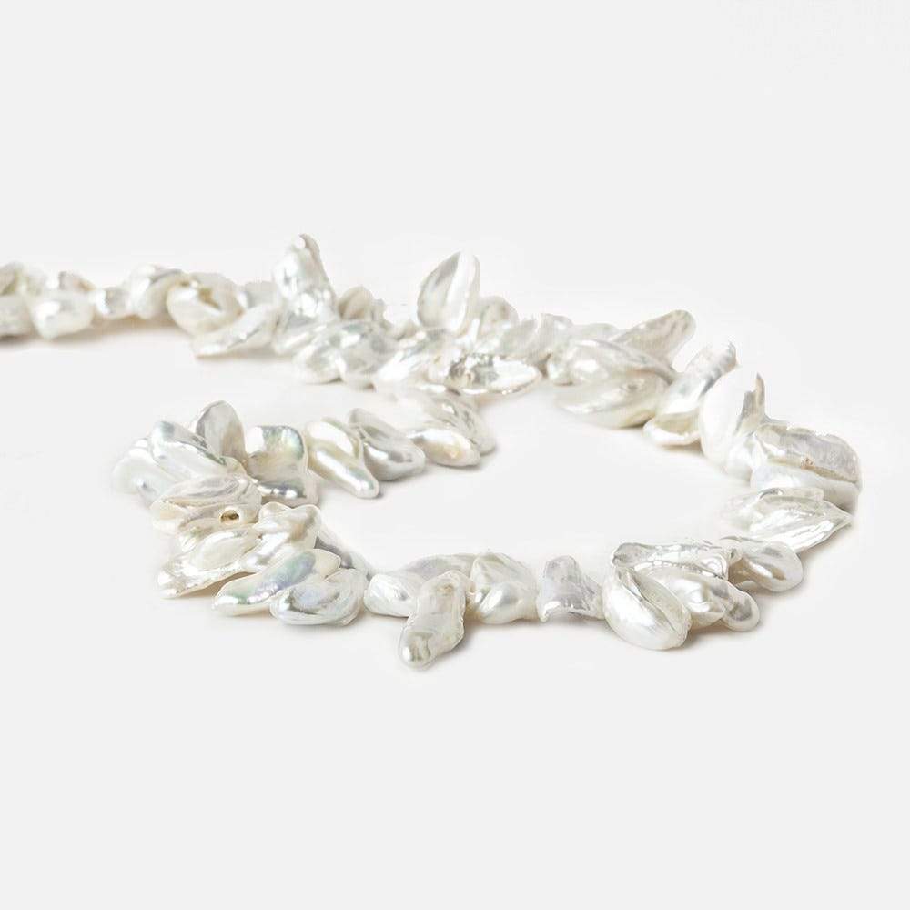 Silvery White Top Drill Keshi Freshwater Pearl (ONLINE ORDER ONLY)
