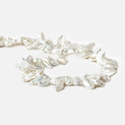 Silvery White Top Drill Keshi Freshwater Pearl (ONLINE ORDER ONLY)