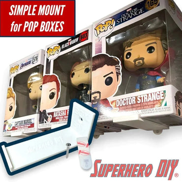 Simple Pop Box Wall Mount Simple Figure Display Shelf for Funko Pop Box | Includes Command strips or screws! (ONLINE ORDER ONLY)