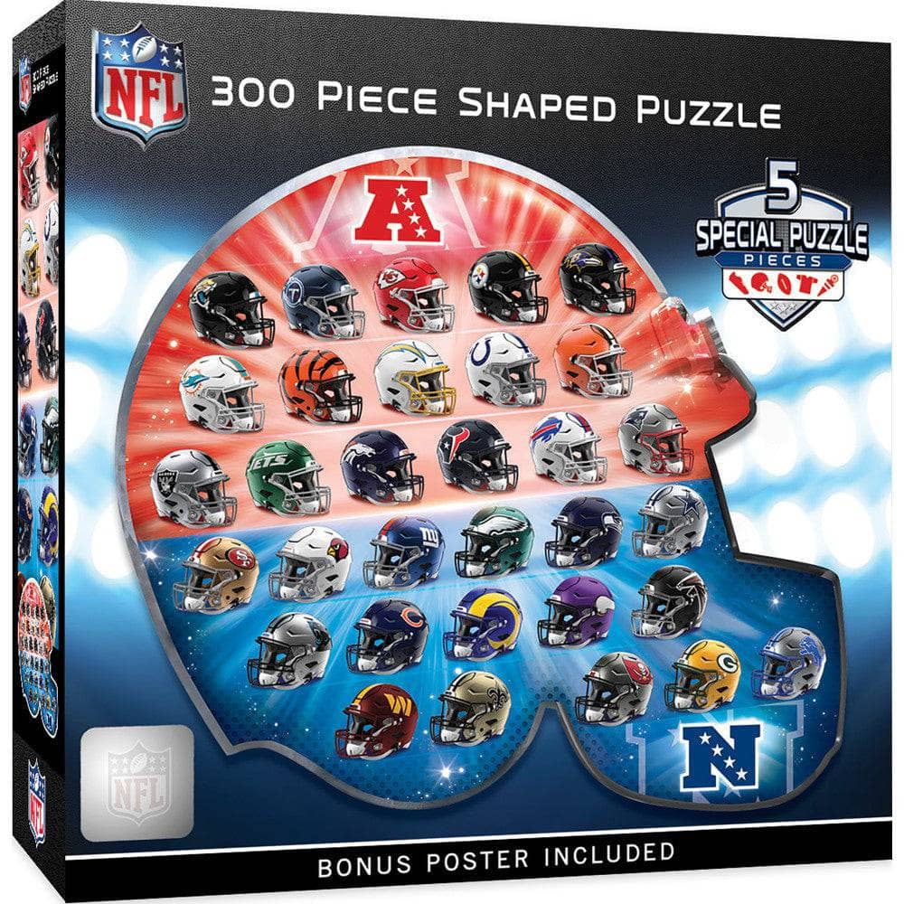 NFL - Teams Helmet 300 Piece Shaped Jigsaw Puzzle (ONLINE ORDER ONLY)