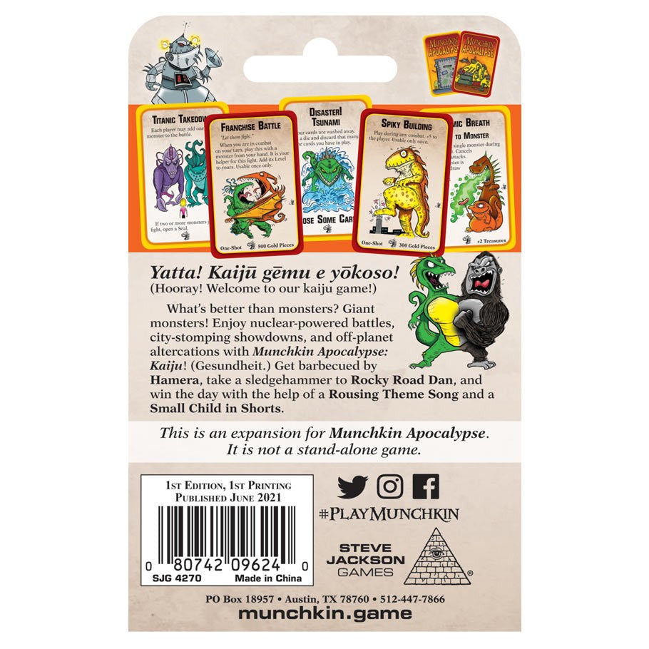 Munchkin: Apocalypse Kaiju (ONLINE ORDER ONLY)