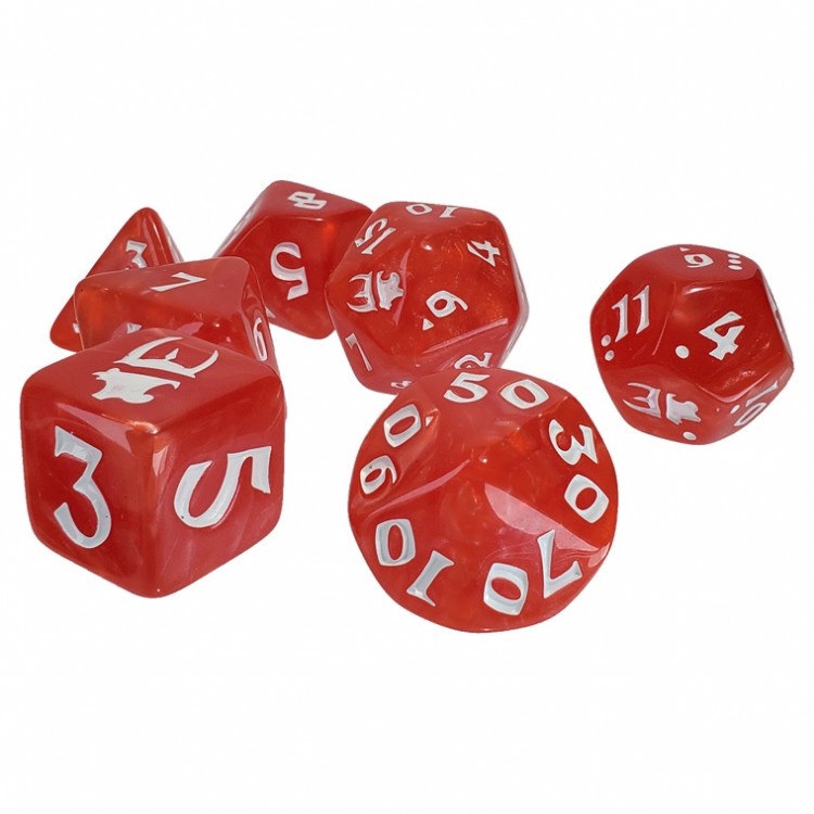 Munchkin: Red and White Dice (7) (ONLINE ORDER ONLY)