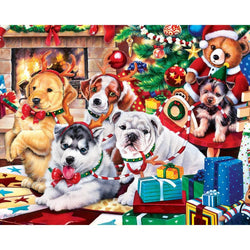 Holiday Puppies & Kitties 100 Piece Jigsaw Puzzles 4-Pack
