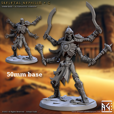 Skeletal Nephilim: Sculpt C (Four-Armed Skeleton Warrior) (Online Only)