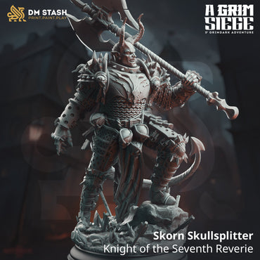 Skorn Skullsplitter, Knight of the Seventh Reverie (Male Nosmeni Barbarian) (Online Order Only)