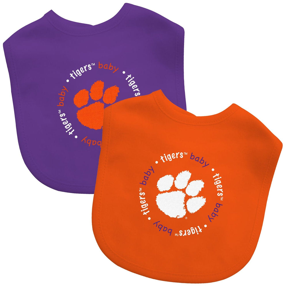 Clemson Tigers - Baby Bibs 2-Pack - Orange & Purple (ONLINE ORDER ONLY)