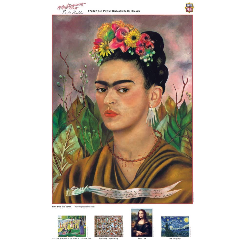 MasterPieces of Art - Frida Kahlo Self Portrait 1000 Piece Jigsaw Puzzle