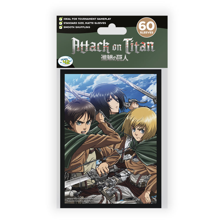 Officially Licensed Attack on Titan Sleeves - Battle Trio