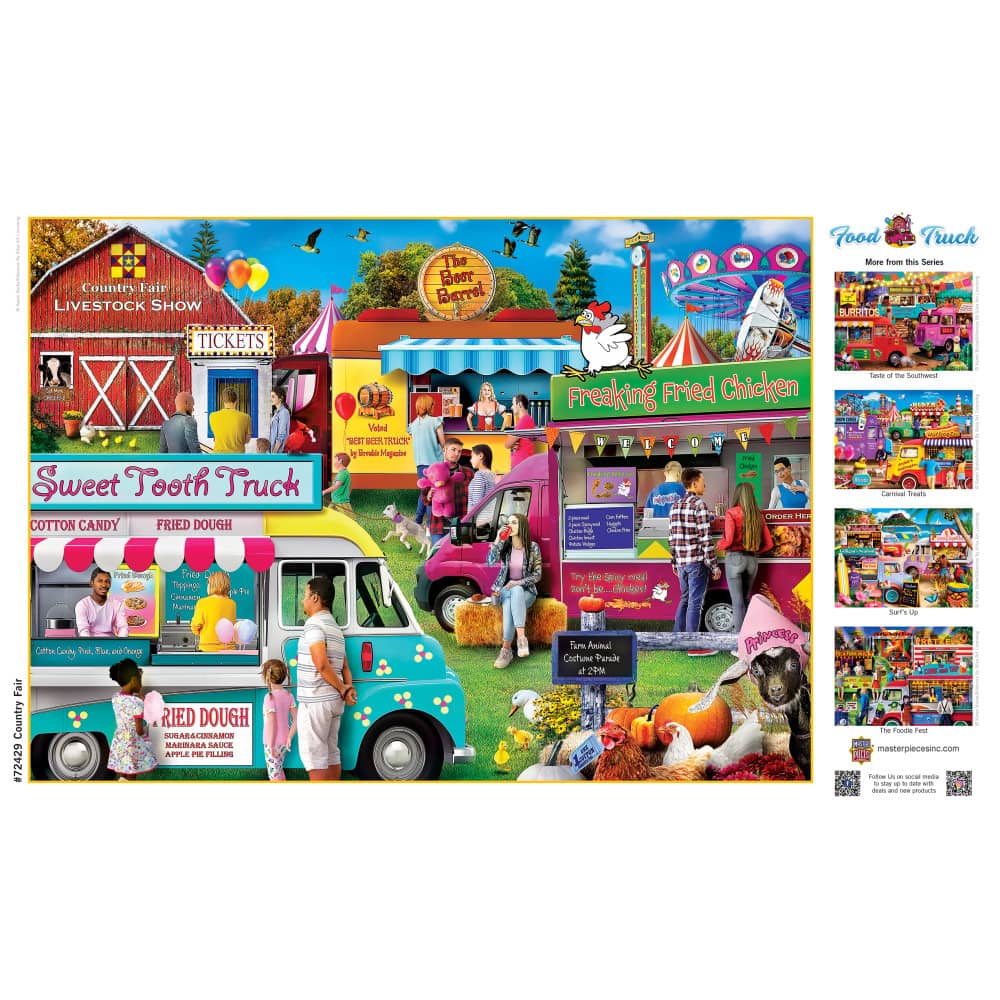 Food Truck Roundup - Country Fair 1000 Piece Jigsaw Puzzle