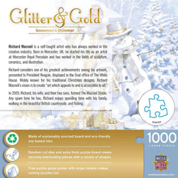 Glitter & Gold - Snowman's Shimmer 1000 Piece Jigsaw Puzzle (ONLINE ORDER ONLY)