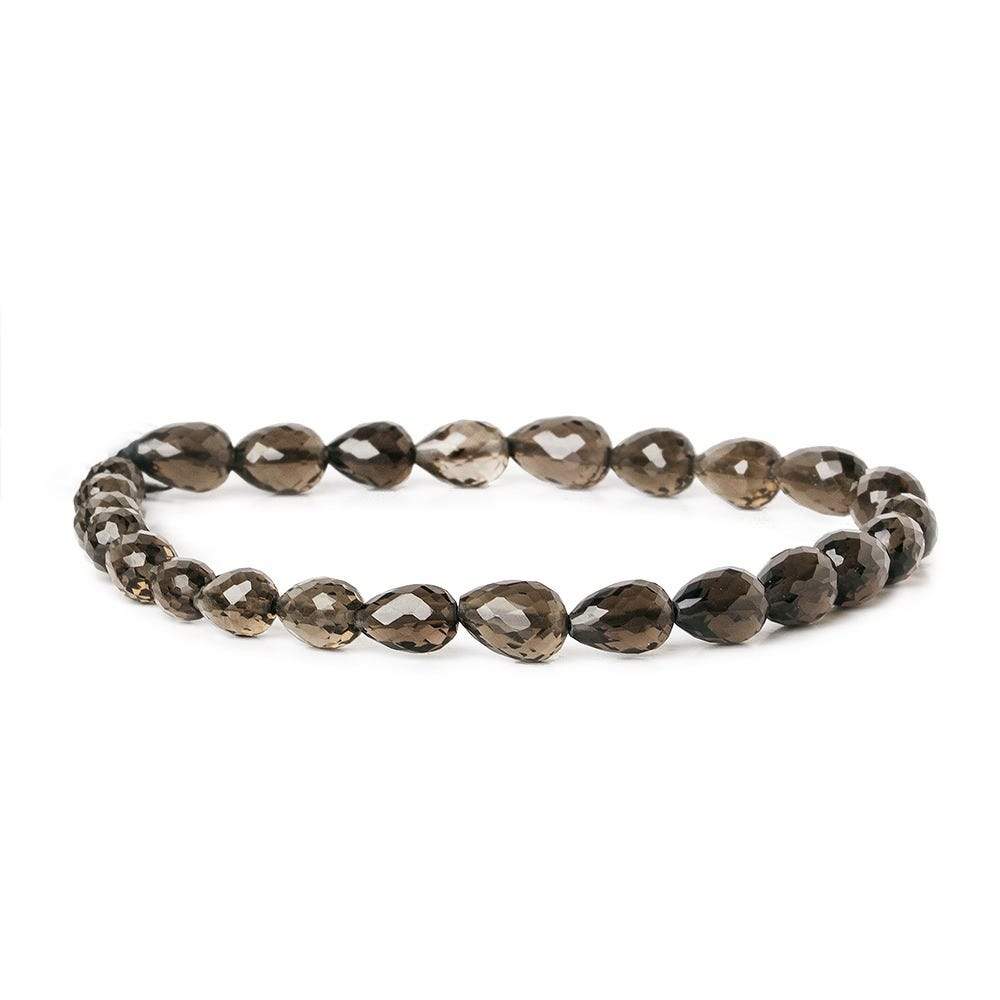 8x13mm Smoky Quartz Beads Straight Drilled Tear Drop 8 inch 16pcs (ONLINE ORDER ONLY)