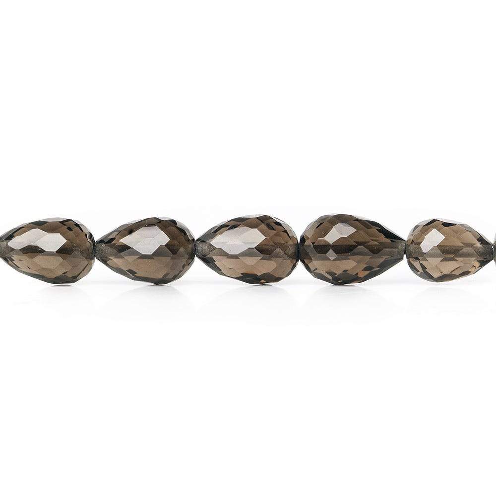 8x13mm Smoky Quartz Beads Straight Drilled Tear Drop 8 inch 16pcs (ONLINE ORDER ONLY)