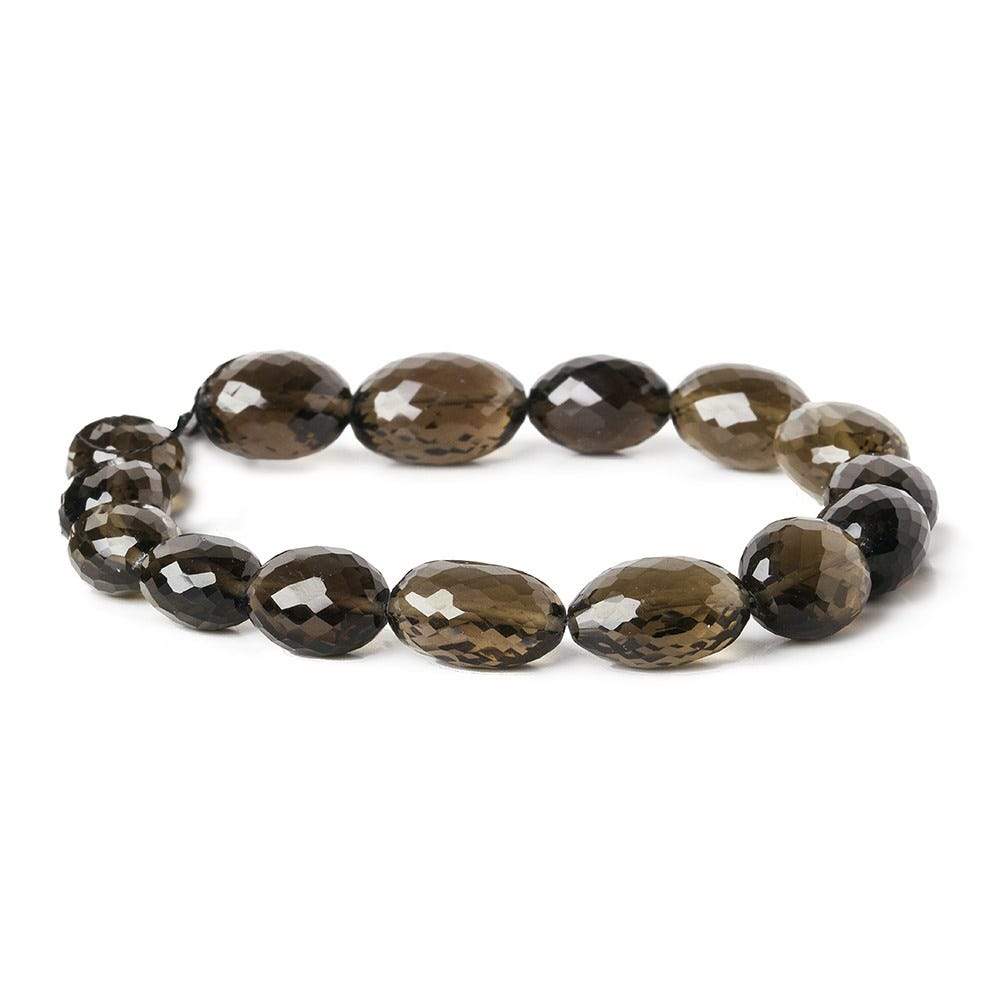 Smoky Quartz Straight Drilled Faceted Oval (ONLINE ORDER ONLY)