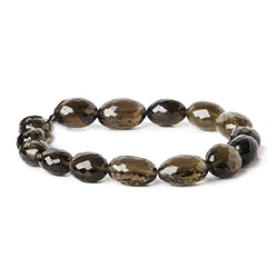 Smoky Quartz Straight Drilled Faceted Oval (ONLINE ORDER ONLY)