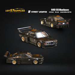 Street Weapon BMW E24 635 CSI Sharknose WideBody modified version in Black 1:64 (ONLINE ORDER ONLY)