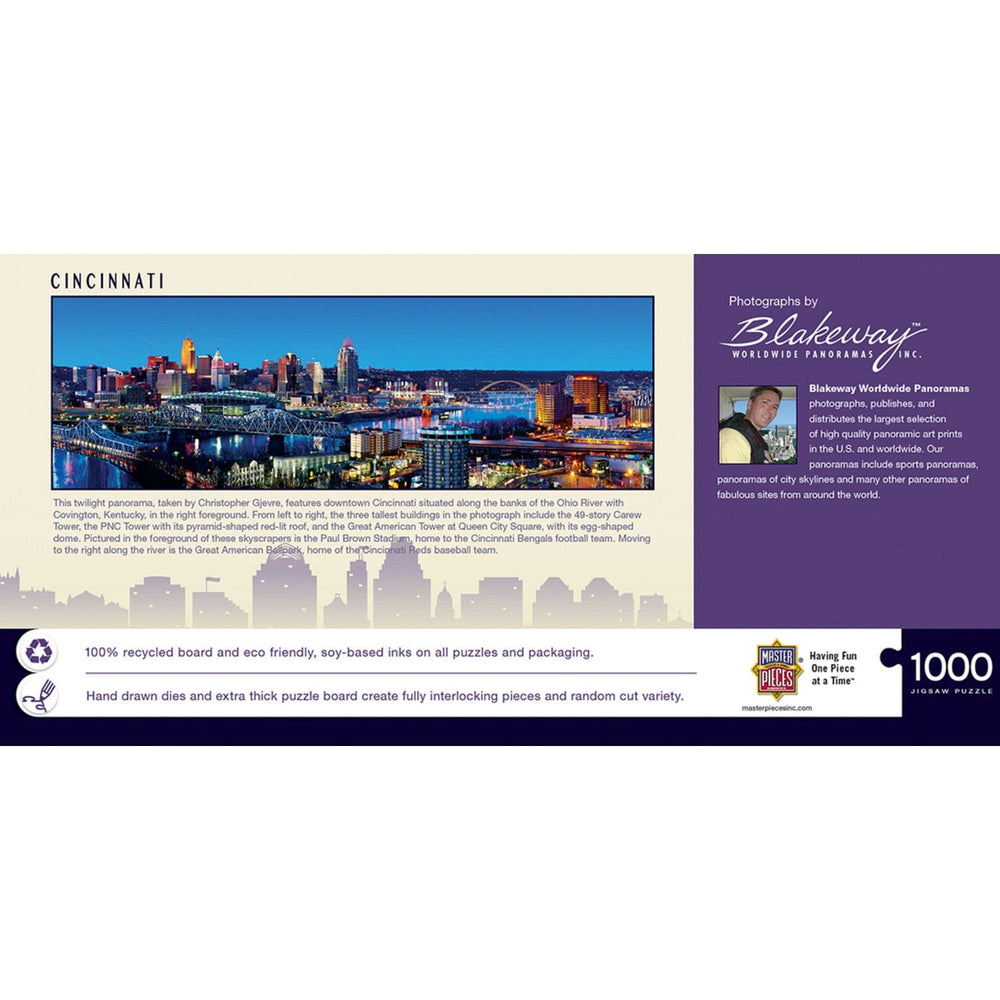 Cincinnati, Ohio 1000 Piece Panoramic Jigsaw Puzzle (ONLINE ORDER ONLY)