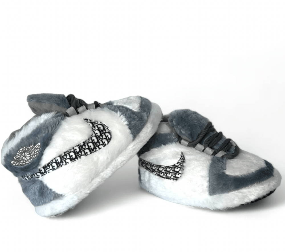Sneaker Slippers  Gray Jordan 1 Dior unisex for adults&kids (ONLINE ORDER ONLY)