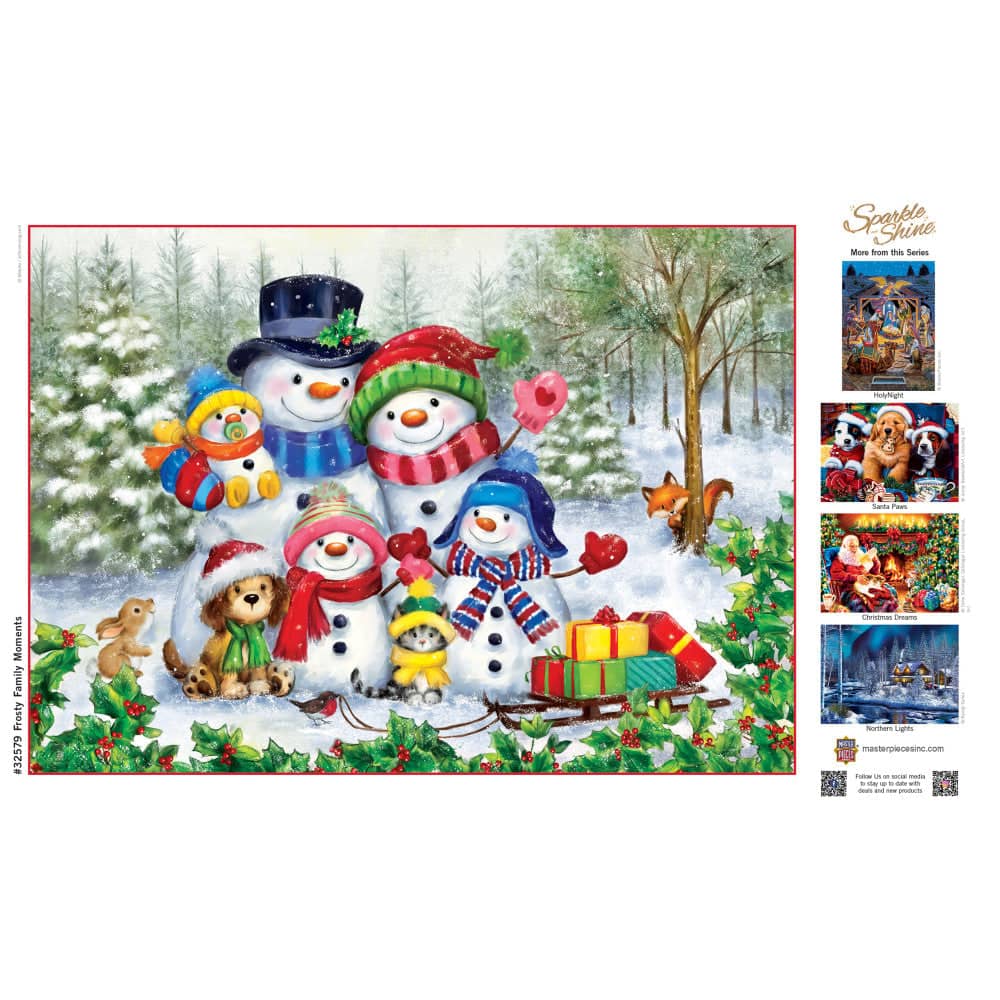 Sparkle & Shine - Frosty Family Moments 500 Piece Glitter Jigsaw Puzzle