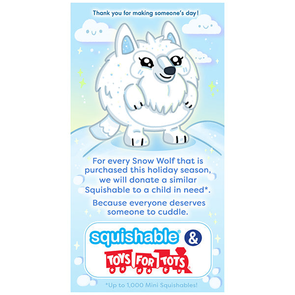 Squishable Snow Wolf for Charity (Mini) (ONLINE ORDER ONLY)