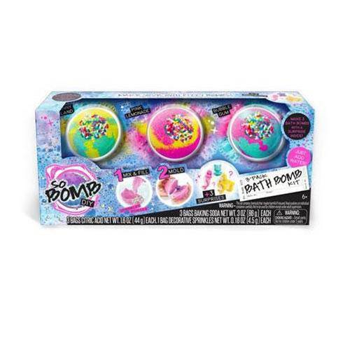 So Bomb DIY - Bath Bomb 3 Pack - Sunny Island/Pink Lemonade/Bubble Gum (Online Order Only)