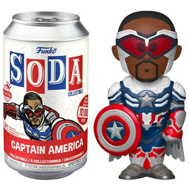 Funko Soda Captain America (Metallic, Sam, International, Opened)  **Chase** (Online Order Only)