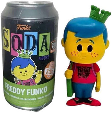 Funko Soda Freddy (Pink Shirt, Blue Hair, Green Crown, Black Light, Sealed) - 2022 Fright Night Exclusive (Online Order Only)
