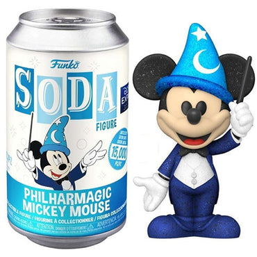 Funko Soda Philharmagic Mickey Mouse (Diamond Collection, Opened) - 2022 D23 Expo Exclusive **Chase, Sticker Peeling** (Online Order Only)