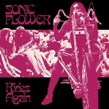 SONIC FLOWER - Rides Again (Alternate Cover) (White/Black/Pink Striped Vinyl) [Vinyl] (ONLINE ORDER ONLY)