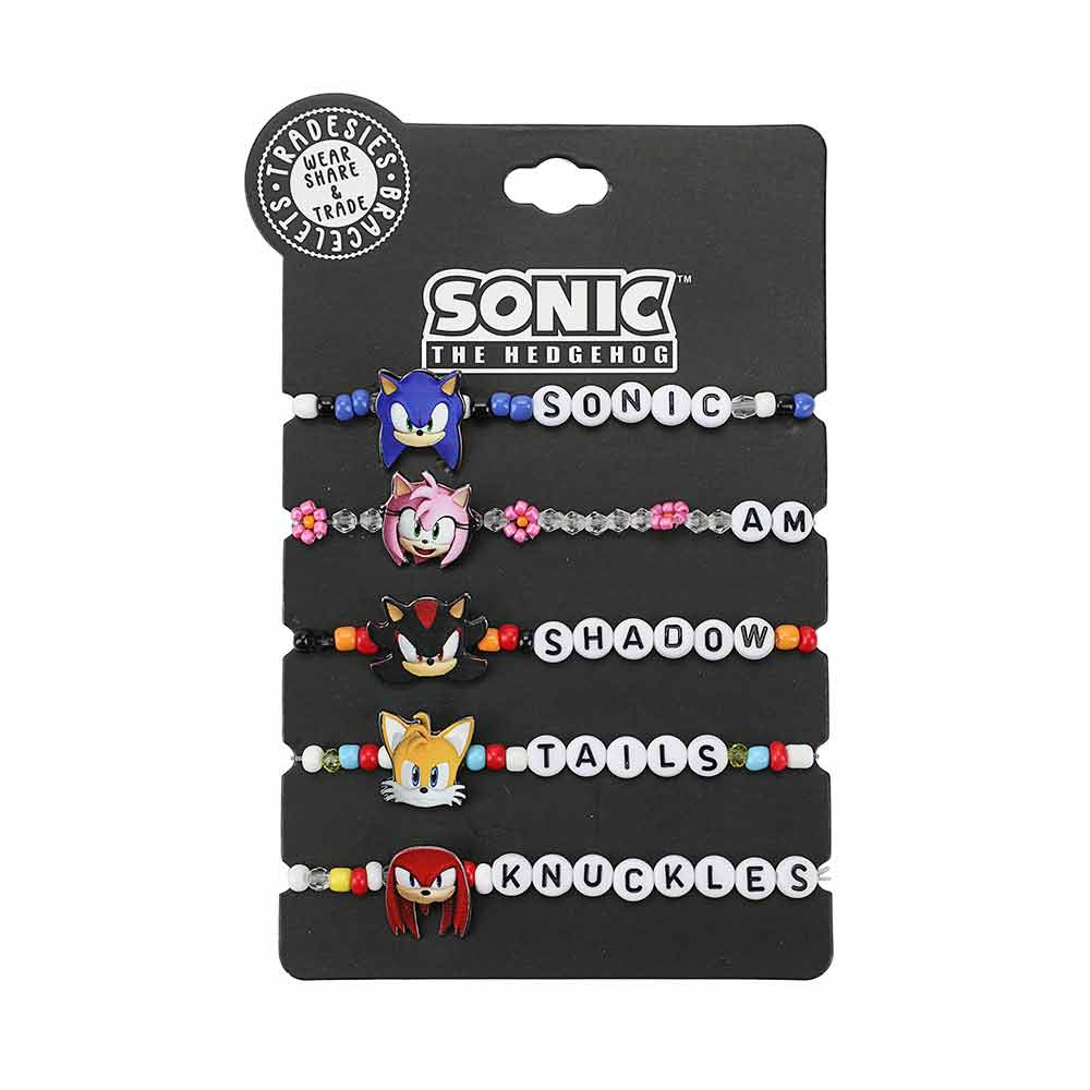 *Collective* Sonic the Hedgehog Characters 5-piece Tradesies Stretchy Bracelet Set (ONLINE ORDER ONLY)
