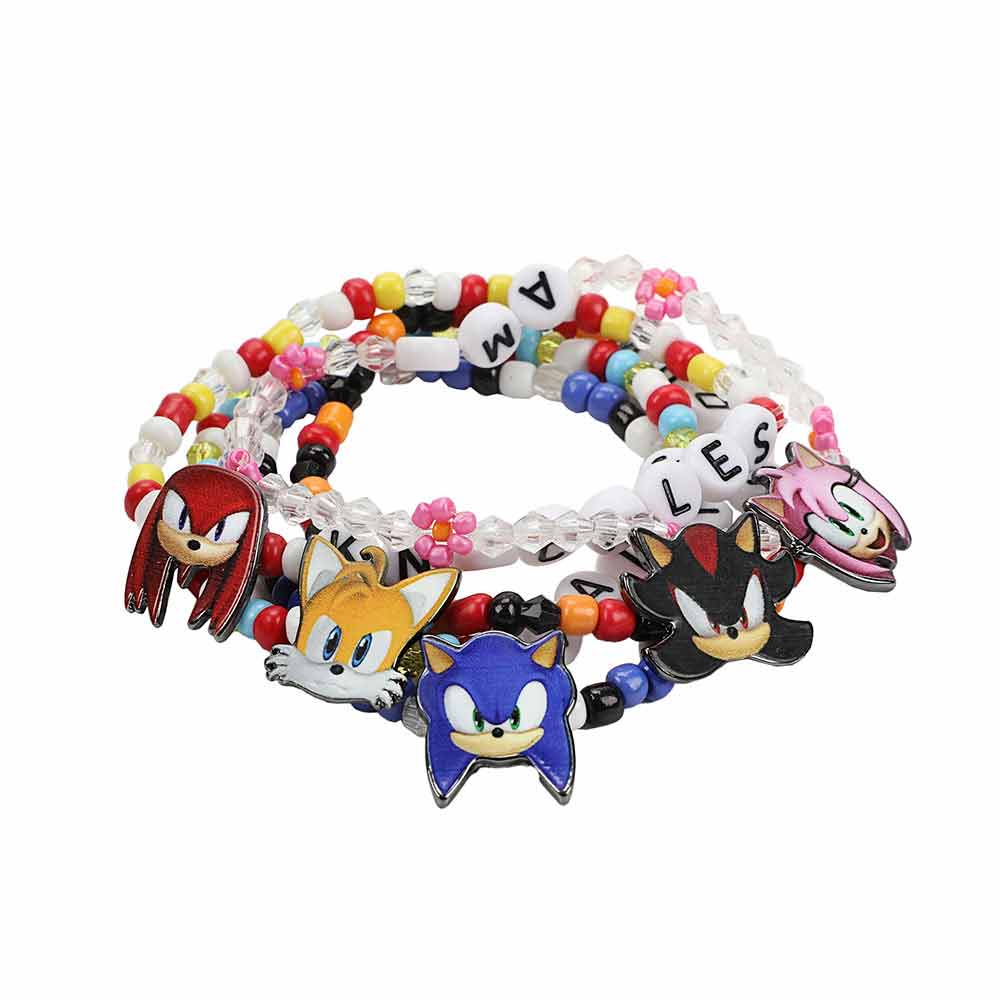 *Collective* Sonic the Hedgehog Characters 5-piece Tradesies Stretchy Bracelet Set (ONLINE ORDER ONLY)
