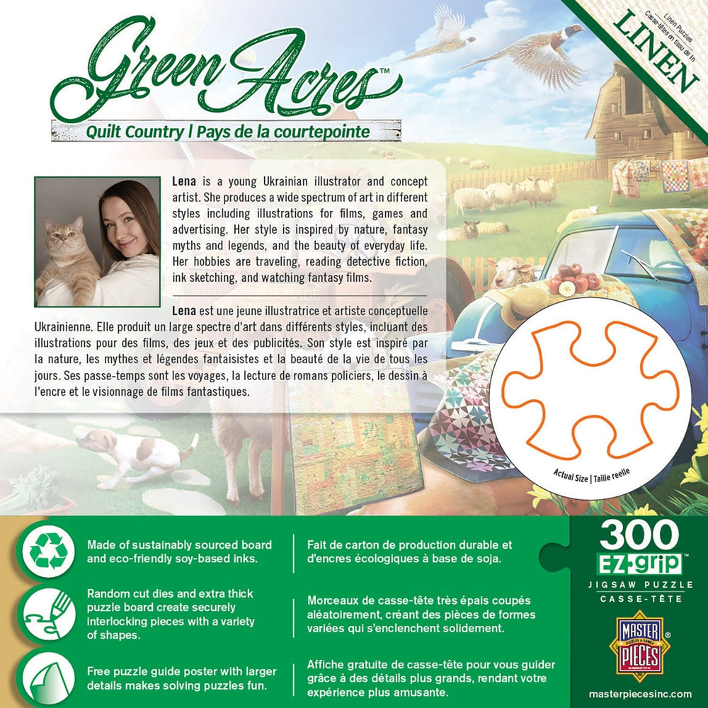 Green Acres - Quilt Country 300 Piece EZ Grip Jigsaw Puzzle (ONLINE ORDER ONLY)