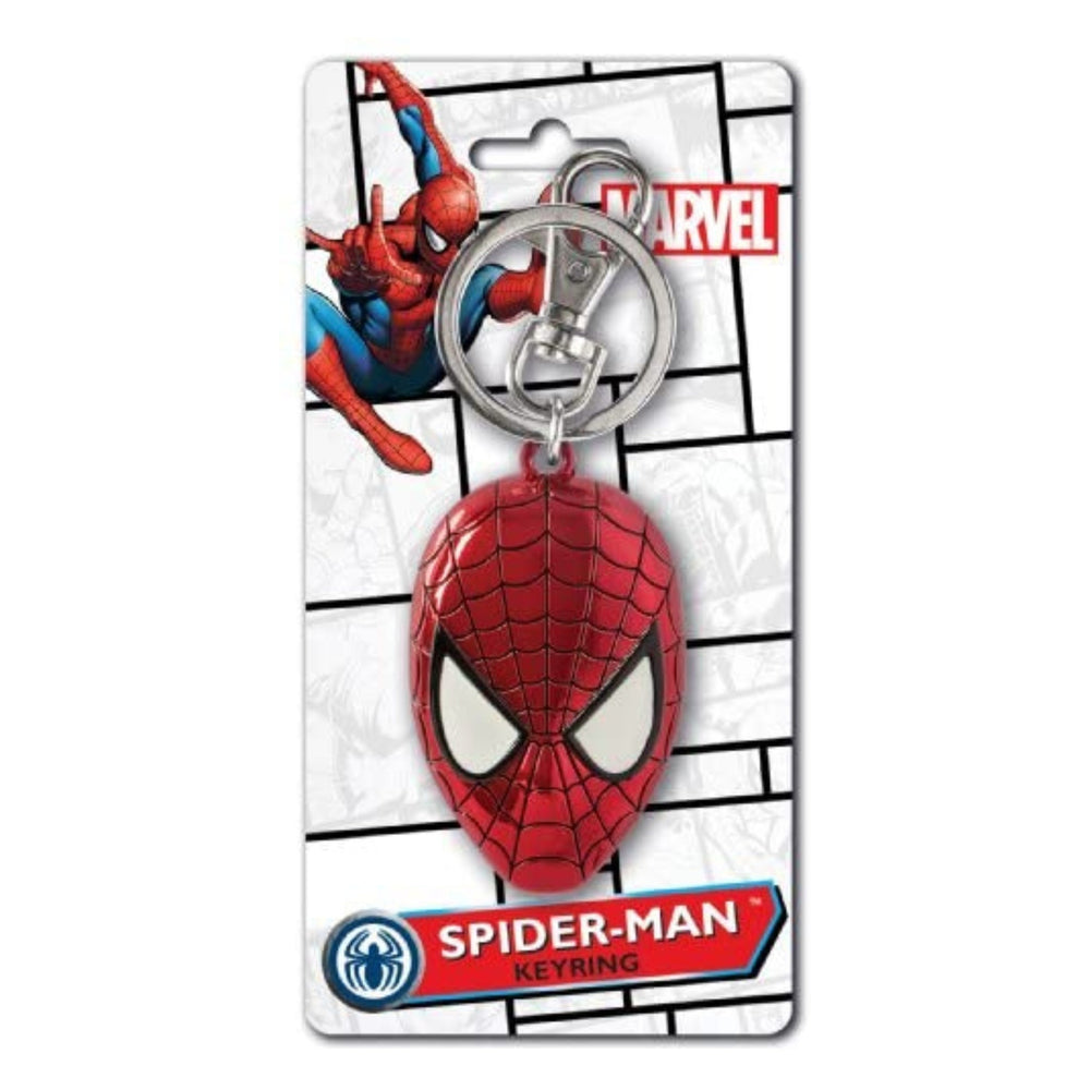 Spider-Man Mask Head (Full Color) Marvel Large Pewter Keychain (Online Order Only)