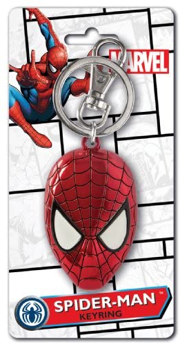 Spider-Man Mask Head (Full Color) Marvel Large Pewter Keychain (Online Order Only)