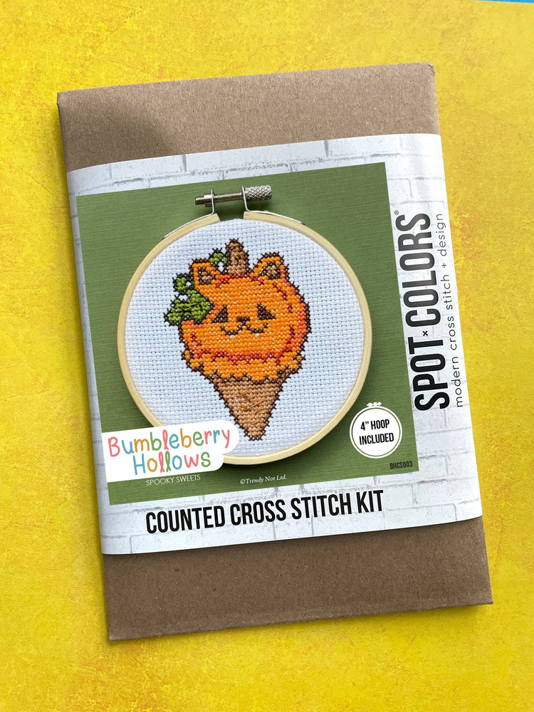 Spot Colors - Spooky Sweets by Bumbleberry Hollows Cross Stitch Kit (ONLINE ORDER ONLY)
