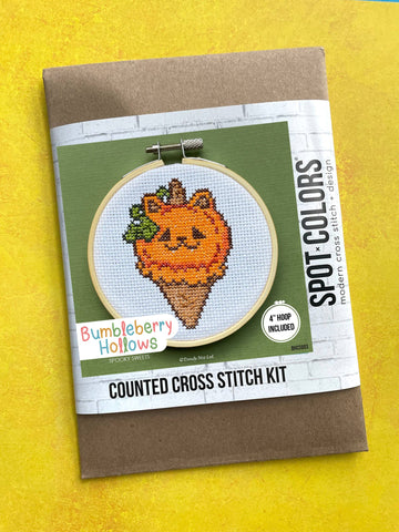 Spot Colors - Spooky Sweets by Bumbleberry Hollows Cross Stitch Kit (ONLINE ORDER ONLY)